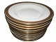 Royal 
Copenhagen 
Decoration 607 
- white with 
gold edge on 
the same shape 
as Dagmar, 
small soup ...