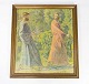 Lithographic named Christ and Peter by P. W. Johannsen from 1910. 87 x 77.5 x 4.5 cm.