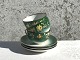 Bing & 
Grondahl, 
coffee cup with 
green and 
yellow floral 
decoration, 8cm 
in diameter, 
5cm high * ...