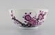 Antique Meissen 
large soup bowl 
in hand-painted 
porcelain. 
Purple flowers 
and gold 
decoration. ...