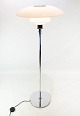 PH 4 1/2-3 1/2 floor lamp of chrome with shades of opaline glass. The lamp is in great vintage ...