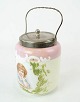 English jar for 
bisquits of 
fajance 
decorated with 
portrait, in 
great 
condition.
16 x 13 cm.