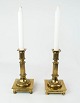 Set of two candlesticks in brass, in great antique condition from the 1920s.22 x 10 cm.
