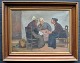 Simony Jensen, 
Oluf (1864 - 
1923) Denmark: 
Three women in 
conversation. 
Oil on canvas. 
Signed ...