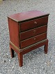 Small painted chest of drawers standing on the shelf Denmark about 1850Height 77cm. Top 60 x 32cm.