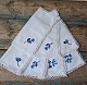 Set of 7 cloth napkins embroidered with blue flowerMeasure 25.5 x 25.5 cm.