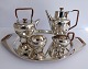 Georg Jensen 
Sterling Silver 
Coffee pot Tea 
Pot, sugar 
bowl, creamer 
no 960 and 
large tray no 
...