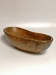 Swedish wooden bowl dated 1863Height 10cm Length 36.5cm Width 14cm.
