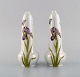 Heubach, 
Germany. Two 
antique art 
nouveau vases 
in porcelain 
with 
hand-painted 
flowers. Ca. 
...