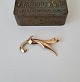 Vintage brooch in 8 kt gold by Bernhard Hertz Stamped: BH-BHLength 5.2 cm.