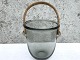 Holmegaard, 
Wine cooler 
with bast 
handle, Smoke 
colored, 20cm 
high, 17.5cm in 
diameter, no. 
...