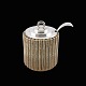 Arne Bang / 
Villads-Nielsen.
 Fluted 
Stoneware Jar 
with Silver Lid 
and Spoon.
Glazed Fluted 
...