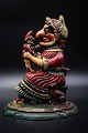 Decorative, old 
door stop in 
painted cast 
iron in the 
form of Mr. 
Punch´ wife 
Judy. with a 
super ...