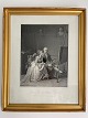 Print by Jens 
Juel and his 
wife at the 
easel from the 
middle of the 
19th century. 
Printed text: 
...