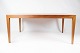 The teak coffee 
table from the 
1960s, designed 
by Severin 
Hansen and 
produced by 
Haslev ...