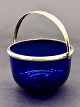 Sugar bowl blue 
glass with 
brass mounting 
19.c. item No. 
467294