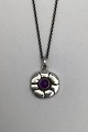 Georg Jensen 
Sterling Silver 
Pendant No. 436 
Amethyst
Chain measures 
44cm (17.32 ...
