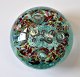 Glass paper 
weight, 19th 
century Aarhus 
Glasværk. 
Denmark. Inside 
with different 
colored glass 
...