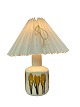 Tablelamp decorated with flowers by Bing and Grøndahl, model 6714/2102, from the 1960s. The lamp ...