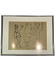 Drawing with number 27/972 and with silver coloured frame. 31.5 x 41 cm.