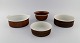 Stig Lindberg 
for 
Gustavsberg. 
Four Coq bowls 
/ dishes in 
glazed 
stoneware. 
Beautiful 
speckled ...