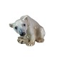 Bing and 
Grøndahl 
porcelain 
figure, sitting 
Polar Bear, 
no.: 1629.
12 x 20 x 14 
cm.
