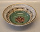 127-498 DJ 
Green Craquelé 
bowl 6 x 18.5 
cm with gold 
and flowers 
Dahl Jensen 
Marked with the 
...