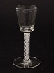 Snapseglas 13.3 
cm. stem with 
opal glass 
thread 19.c. 
item no. 474414