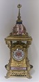 Table clock in gold-plated metal. Produced for the Turkish market. The dome is made of Sevre's ...