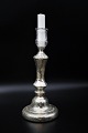 1800 century candlestick in Mercury silver glass with fine patina. Height:29cm.