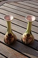 Pair of slim 
vases with 
flower 
decoration from 
Austria.
H 18.5cm