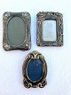 3 silver-plated frames, Art Nouveau, approx. 13cm / 10cm * In charming patinated condition and ...