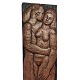 Otto P. a 
relief of wood, 

a man and a 
woman. 
H. 123 cm. W.  
27 -34 cm. 
Signed "Otto 
...
