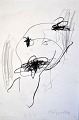Skovgaard, Peter (1960 -) Denmark: Sketch. Lead on paper. Signed: Skovgaard 97. 30 x 21 ...