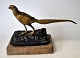 Bronze figure 
of gold 
pheasant, 19th 
century. With 
black-painted 
base. On plinth 
of marble. ...