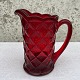 Fyens 
glassworks, 
Odin jug, Red, 
18cm high * The 
jug has a 
sanded chip at 
the bottom (see 
photo) *