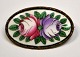 Enamel brooch with roses, oval, 19th century. With needle. Enamel on brass. L .: 3.2 cm. H .: 2 ...