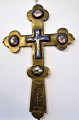 Orodox crucifix 
in brass with 
enamel 
decorations, 
17./18. årh. H 
.: 28 cm. W .: 
16.5 cm. The 
...