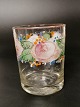 Enamel 
decorated water 
glass. 18r 
1860-1880 
Height 
8.8cm.a3.