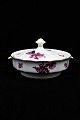 Rare Royal 
Copenhagen 
round bowl with 
onion and 
handles in 
Purple Flower - 
Edged with gold 
edge. ...