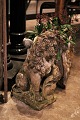 Decorative, old sandstone lion with a really nice patina. Fine as a decoration both outside ...