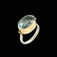 Danish 18k Gold 
and Sterling 
Silver Ring 
with 
Aquamarine.
Stamped 750 
and 925. 
Size 56 mm - 
...