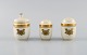 Royal 
Copenhagen 
Golden Horns. 
Mustard jar, 
salt and pepper 
shaker. 1960s.
The salt 
shaker ...