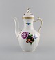 Royal 
Copenhagen 
Saxon Flower 
coffee pot in 
hand-painted 
porcelain with 
flowers and 
gold ...