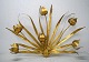 Italian design. Large wall lamp in brass designed as leaves and flowers. 1960s.Measures: 105 x ...