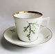 Art Nouveau 
style: Cup and 
saucer in 
porcelain with 
decoration of 
green leaves 
from the end of 
...