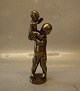 Kai Nielsen no 10 Gilt Bronze  Boy lifting baby 23 cmKai Nielsen 1882-1924 (KN)  Bronce