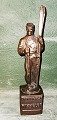 Bronze figurine of Thorleif Haug. Norwegian skier. H. 26½ cm (10.43 inches)