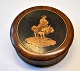 Sorrento box in 
olive wood, 
19th century 
Italy. With 
intarsia with a 
woman on a 
donkey with ...