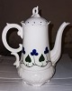 Art Nouveau 
coffee pot in 
porcelain from 
Bing & Grondahl 
with blue 
clover and 
green leaf ...